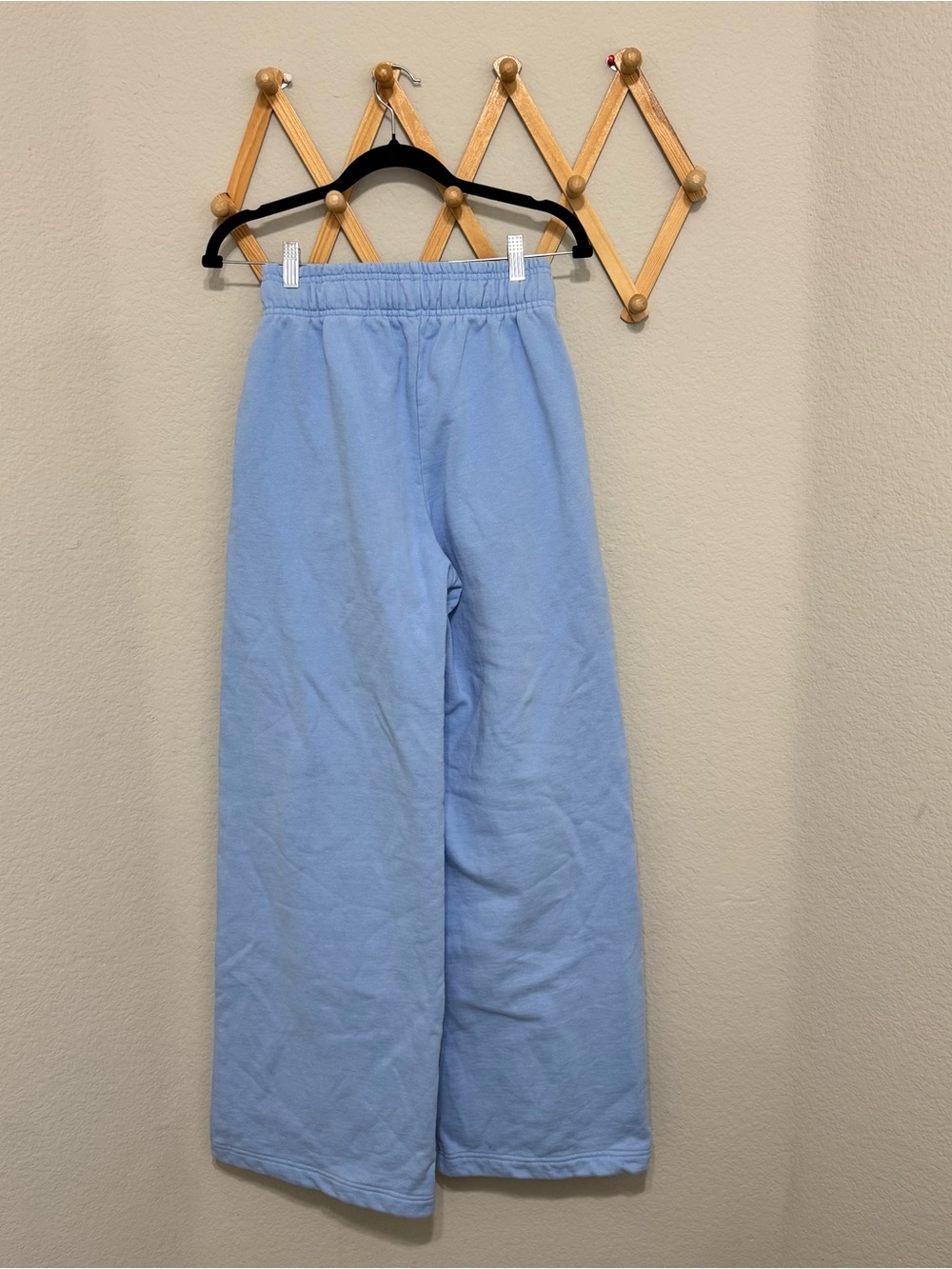 Boys Lie Brady Wide Leg High Rise Cotton Sweatpant in Baby Blue Size Small - Picture 4 of 8